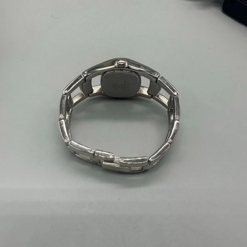 3/$30 Anne Klein Watch Women Pink Dial Silver Tone Bracelet Band 5.75